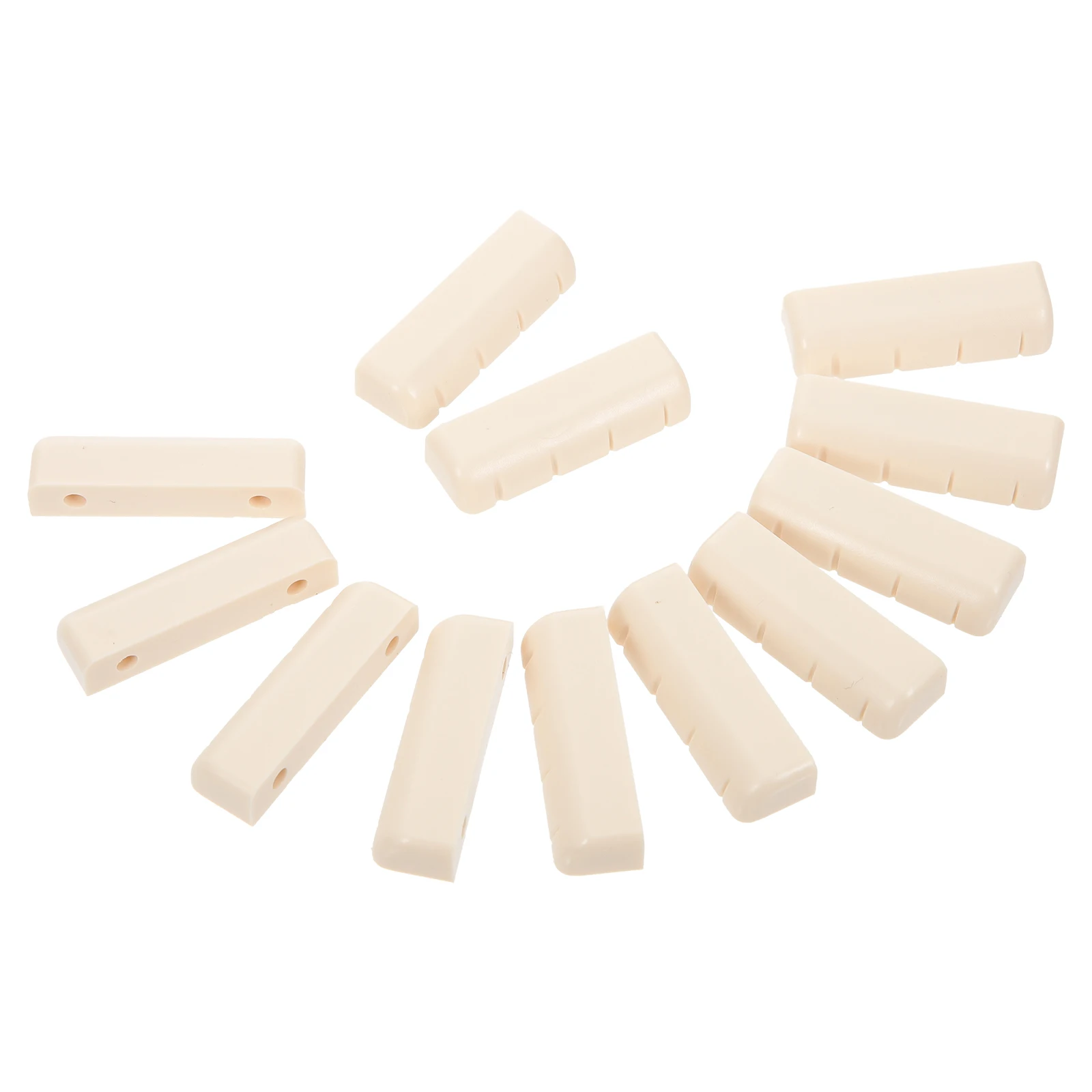 

20 Pcs Banjo Nuts Synthetic Resin String Nut Replacement Bridge Slotted Neck Rest Adjustable Clear Rich Melody