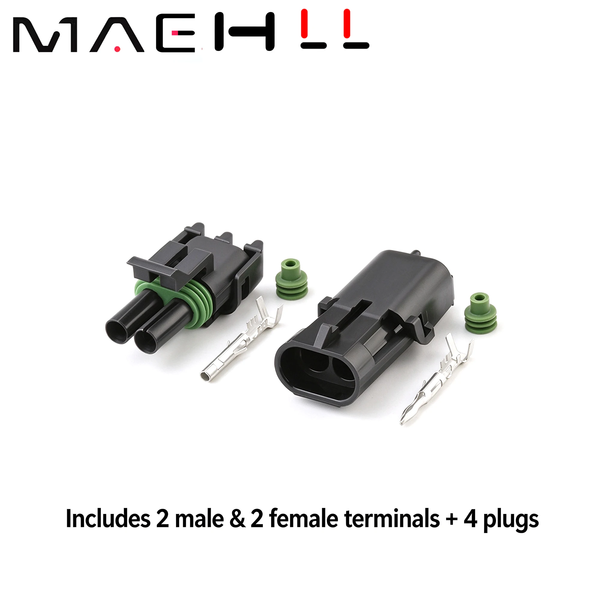 1/5sets DJ3021Y-2.5-11/21 12010973 12015792 2 Pin Delphi Weather Pack Auto Waterproof Wiring Harness Connector Plug Socket