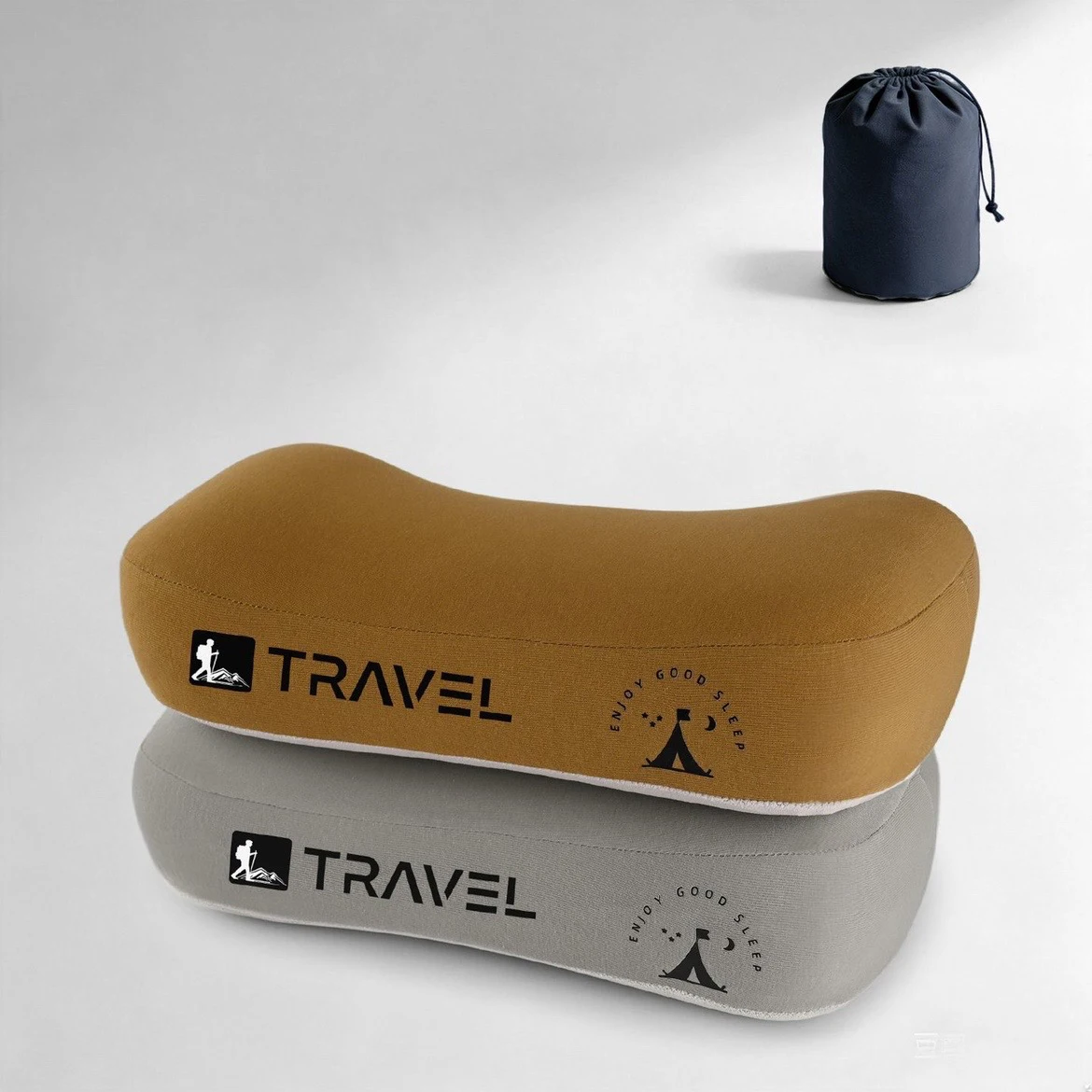 Soft Slow Rebound Memory Foam Pillow Outdoor Camping Travel Cervical Pillow Portable NoonBreak Pillow Neck Support Pillow