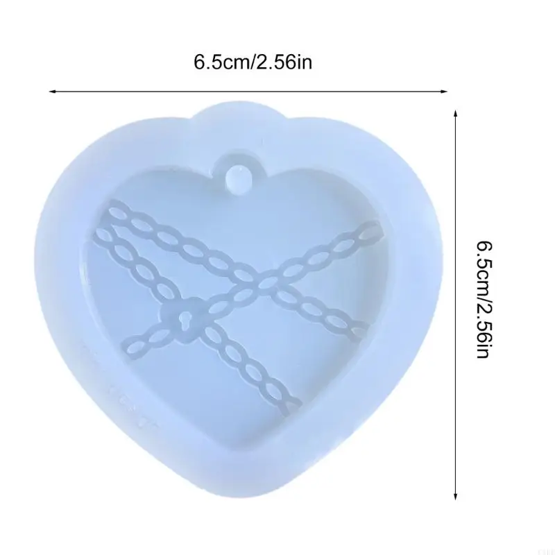 C1FE Heart Chepchain Силиконовая плесень смола плесень сердца эпоксидная смола литья для листовирования