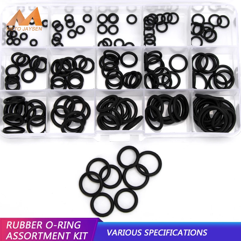 

PCP DIY NBR Sealing O-rings Rubber Washer Durable Gasket Replacements OD 6mm-20mm CS1.5mm 1.9mm 2.4mm 15 Sizes 150pcs DQ052