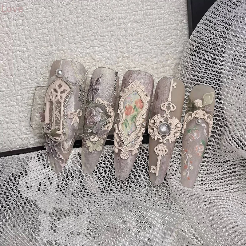 [L & P] modèle de moule à ongles en Silicone souple, petite taille, bricolage artisanat Salon, Mini cadre Photo en forme d'estampage des ongles, outil d'art de conception