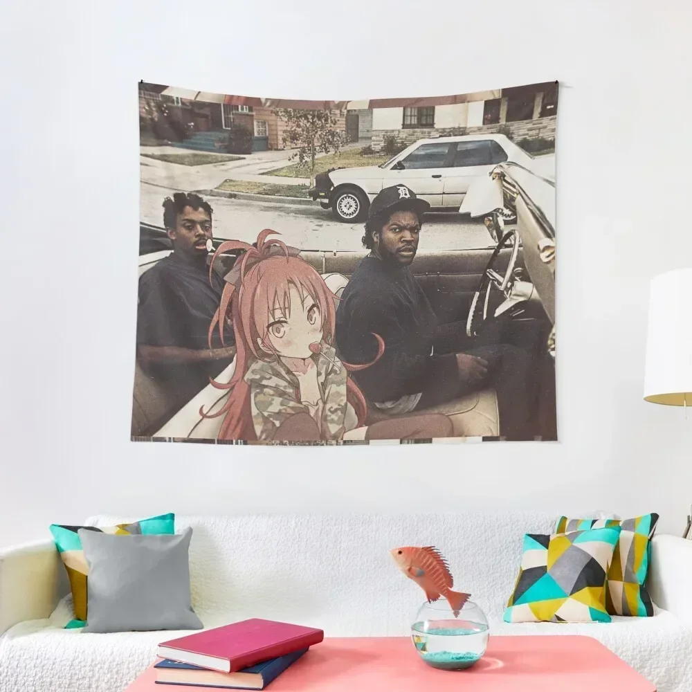 Waifuz n the Hood feat Kyoko Sakura Tapestry Home Decorations Room Decor Cute Tapestry