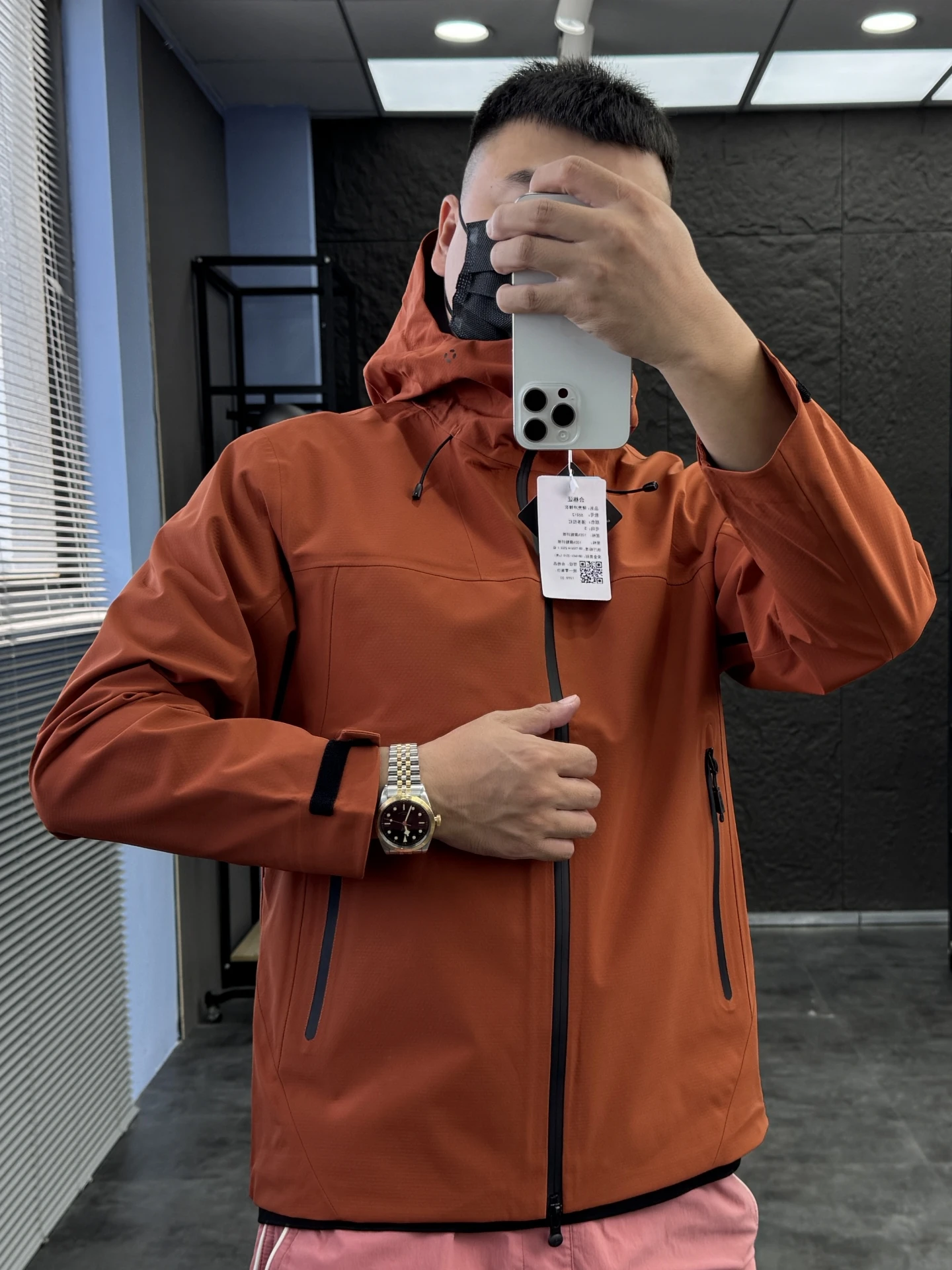 

Waterproof Tee-in-One Men's down Jaet SVIP Cabinet 8000 All-Weather Warmth Pred Glue Hooded Casual Sle Thiened Pol...