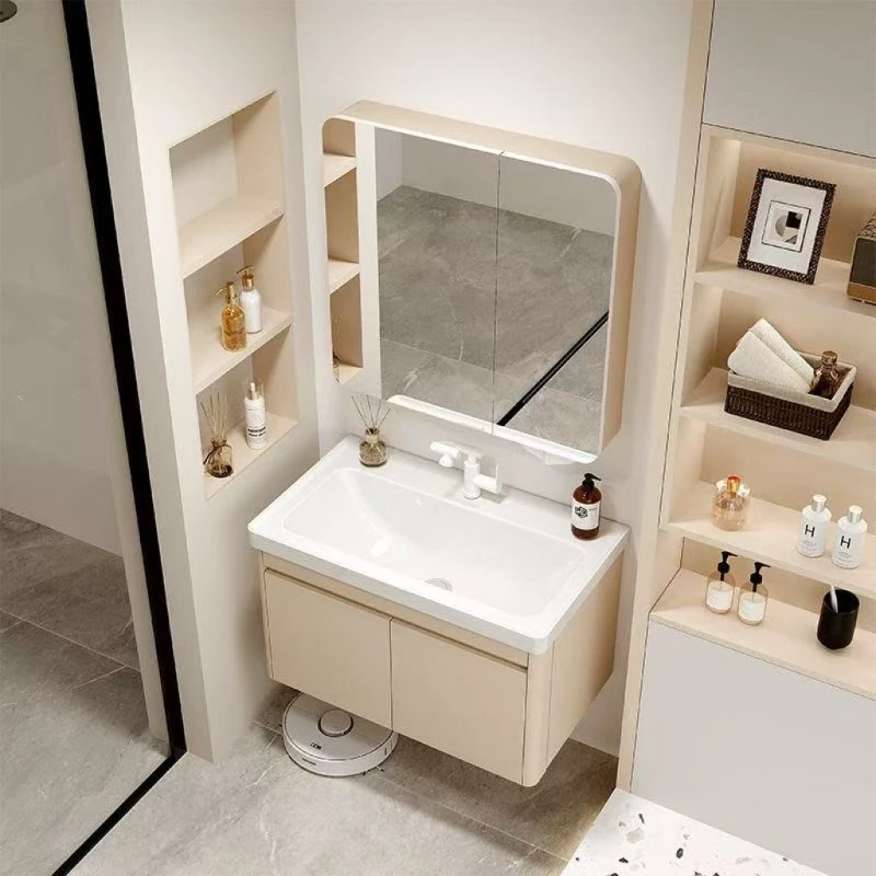 Lavabo De cerámica, gabinetes De baño, almacenamiento De moda, Villa, gabinetes De baño De lujo, muebles nórdicos para el hogar, Gabinete De Baño Lsysg