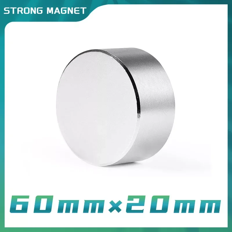 

1pcs Neodymium Magnet 60mm X 20mm N35 NdFeB Round Super Powerful Strong Permanent Magnetic Imanes Discs 60*20 Magnets