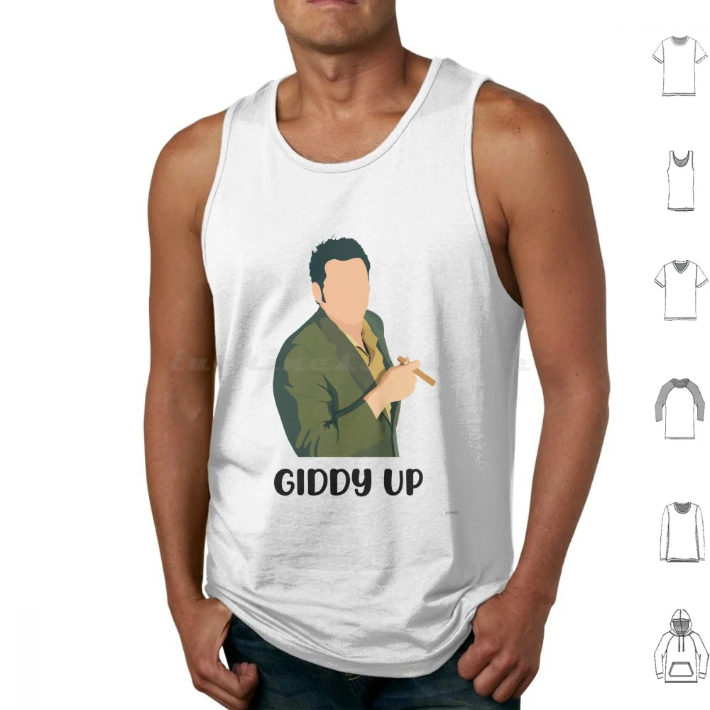 Kramer "¡ Giddy Up! " Camisetas sin mangas Algodón estampado Netflix Jerry Seinfeld George Elaine Benes Jerry y Elaine Elaine y Jerry
