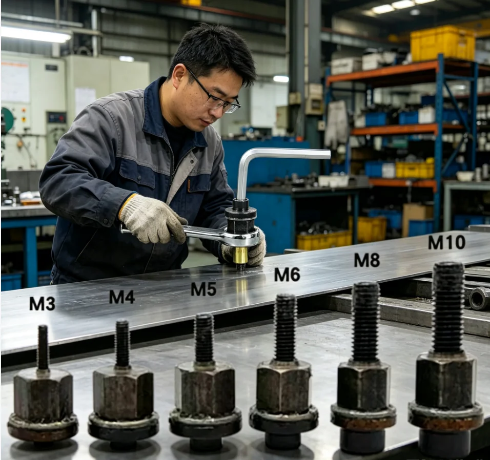 

NEW_Manual Rivet Screw Riveter Rivet Nut Tool Adapter 11pcs M8