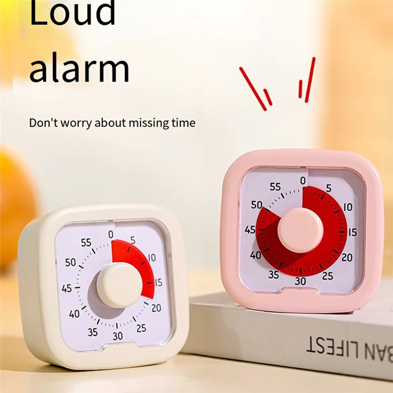 New-Silent Visual Timer 60-Minute Stopwatch Alarm Clock Countdown Timer With Stand Visualization Kitchen Cooking Timer
