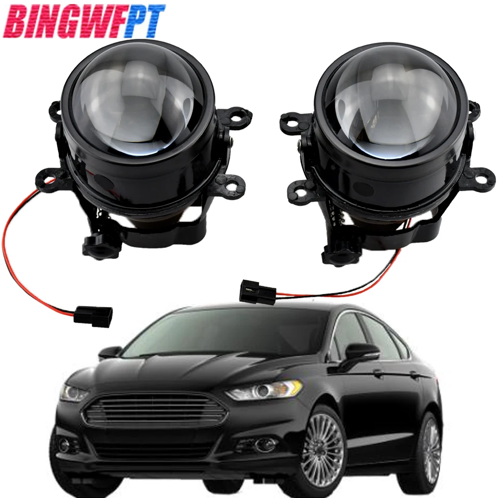 Bi LED światła przeciwmgielne lampy hiperboloidowe obiektywy projektora PTF Tuning zespół światła przeciwmgielnego dla Ford fuzja Mondeo 2013 2014 2015 2016