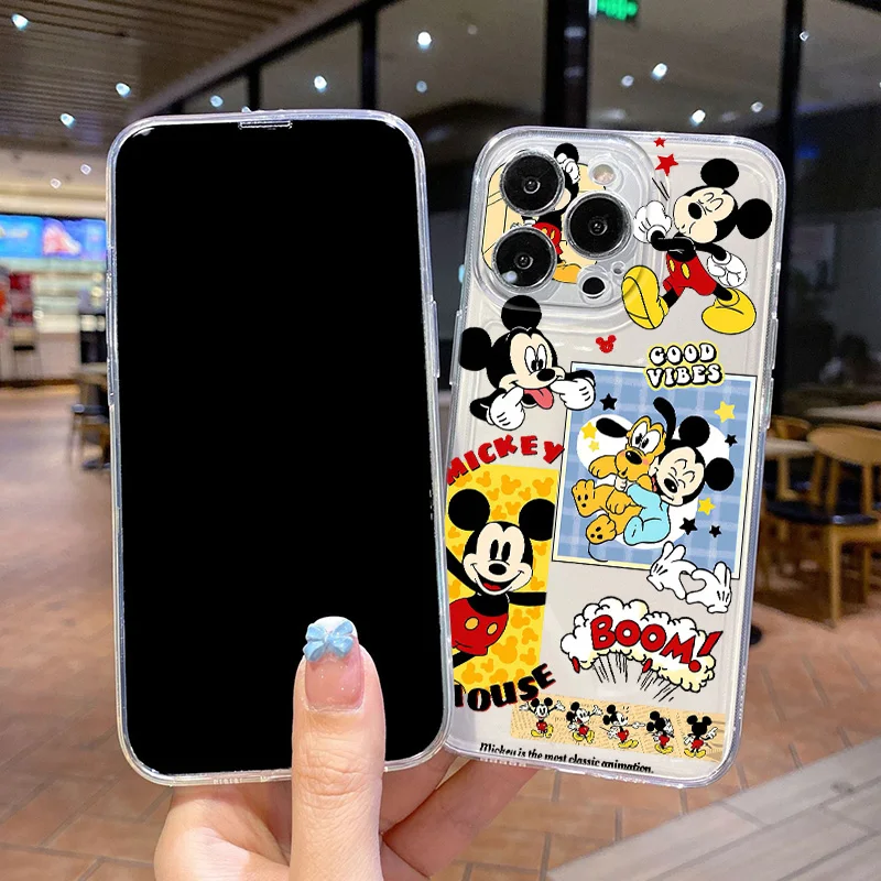 Disney Mickey Mouses Donald Duck для Samsung A55 54 53 52 51 35 33 32 31 25 24 23 15 14 12 05 04 Прозрачный космический чехол для телефона