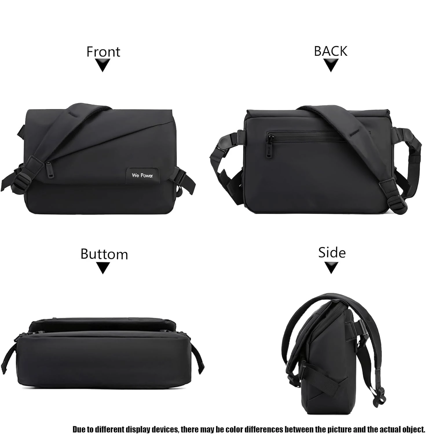 Waterproof Man Nylon Messenger Bag Shoulder Large Capacity Lightweight Crossbody Travel Casual Sling Works Tablet Daypack Bag
