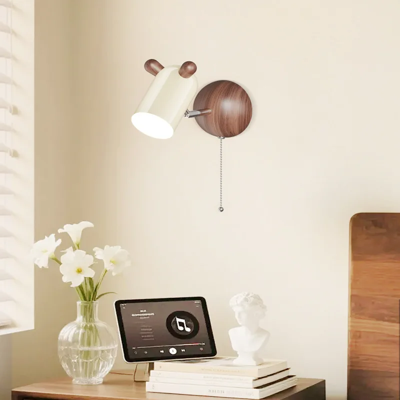 Nordic Deer Shape Wall Lights Bedroom Bedside Mirror Lamps Home Decoration Modern Living Room Study LED Lighting Fixture Sconces