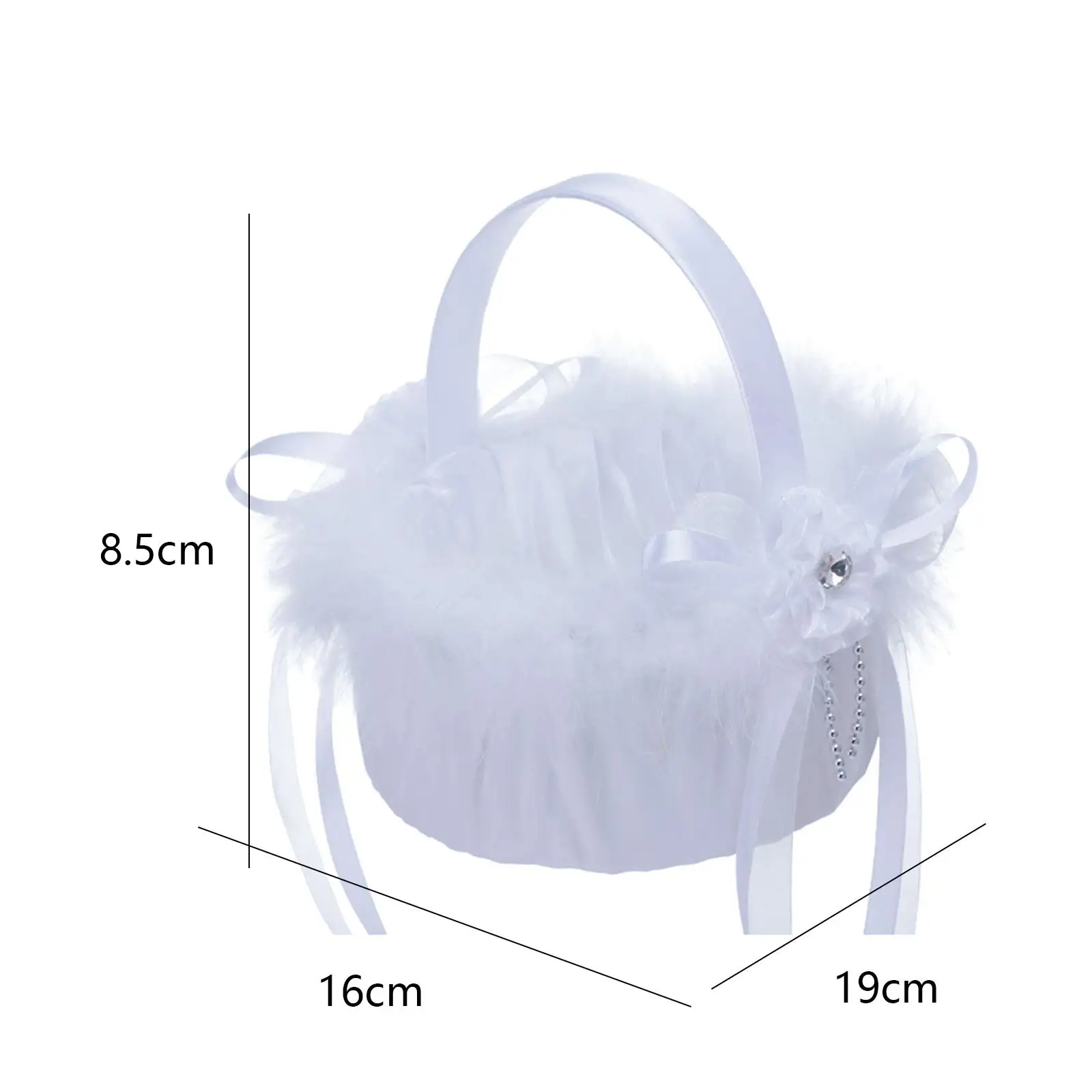 Wedding Basket Decoration Durable Romantic Practical for Wedding Parties