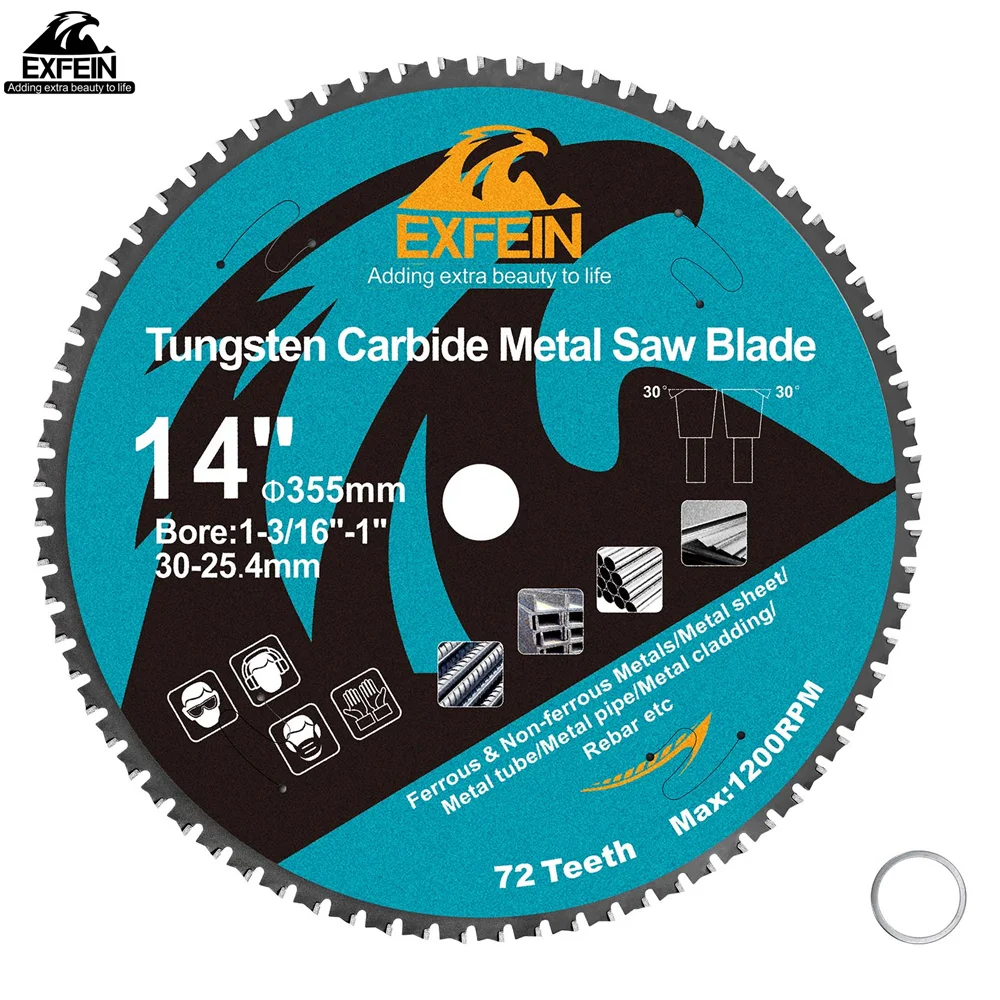 Cutting Disc Alloy Saw Blade 1pc Dia165-355mm for Stainless Steel Timber Sheet Metal Saw Blade Metal Cut  Carbide FTG Teeth