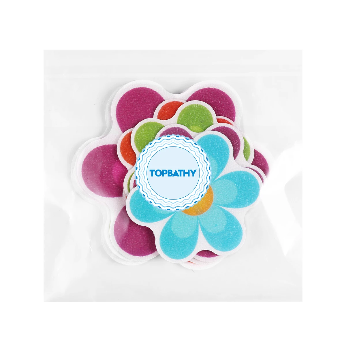 

Non slip Colorful Flowers Bath Stickers for Tile Shower Tub Safety decals bathroom anti stickers home use design kid