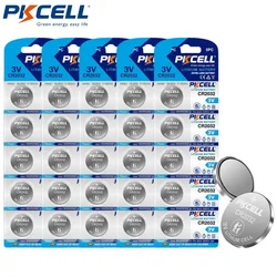 PKCELL 50PCS LiMn Button Cell DL2032 ECR2032 LM2032 KCR 2032 3V Battery CR2032 Lithium 3v Coin Cell Battery 2032 Watch Batteries