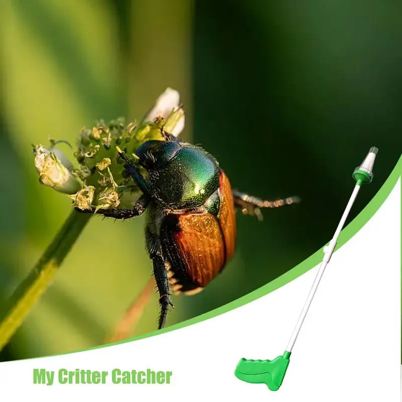 Spider Catcher Tool Long Handle Fly Catcher Contactless Spider Grabber Nature Exploration Toys For Home Garden Camping Beach