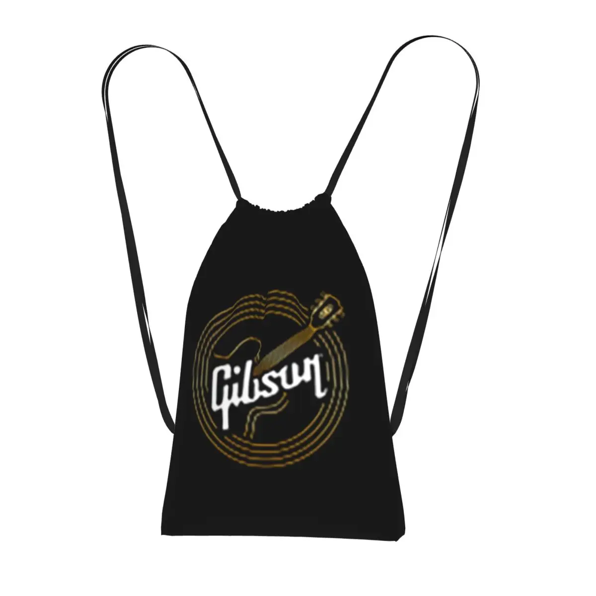 Gibson 1894 Rock Organizer Backpacks Portable Drawstring Bundle Pocket Shoes Bag Book Bags for Man Woman School