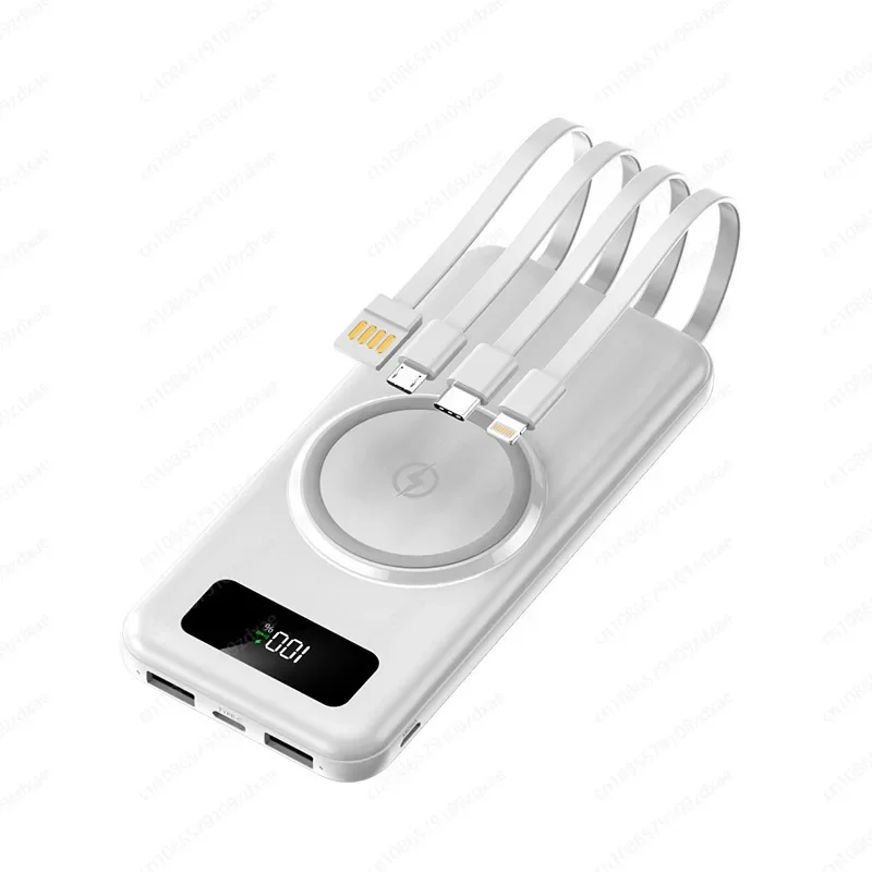 Cross-border new mobile power supply, 40,000 mAh wireless fast charging, large capacity sharing, own cable power bank