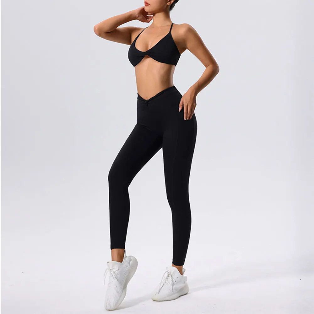 2PCS Yoga Set Workout Outfits for Women's Tracksuit Sport Bra High Waist Shorts Yoga Leggings Sets Fitness Push Up Gym Clothing