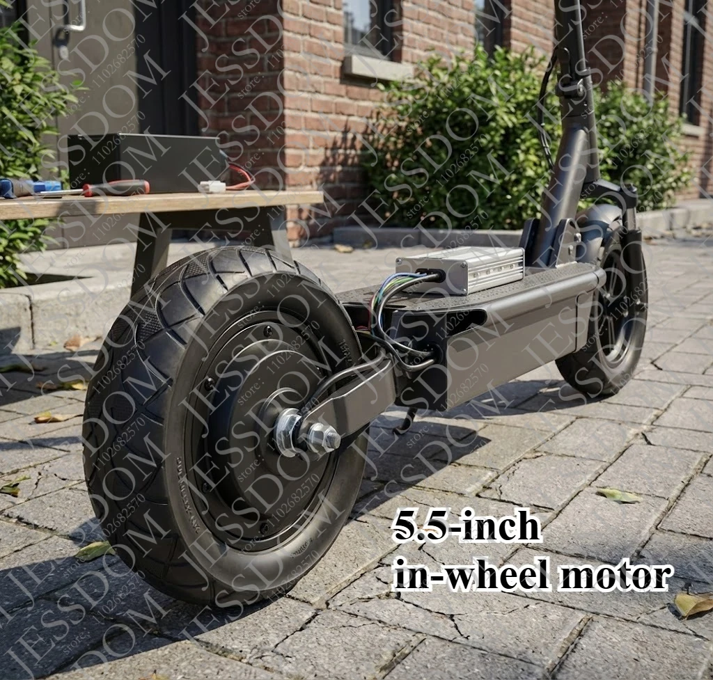 

Бесщеточный мотор-колесо 5,5 дюйма с цельнолитой шиной, высокомоментный, для электросамокатов, детских электромобилей, электровелосипедов, деталей для роботов DIY