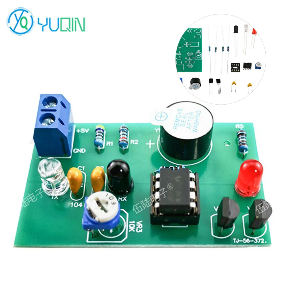 Infrared Induction Alarm Circuit Welding Kit Electronic Product Process Assembly Teaching and Practical Training DIY Loose Parts