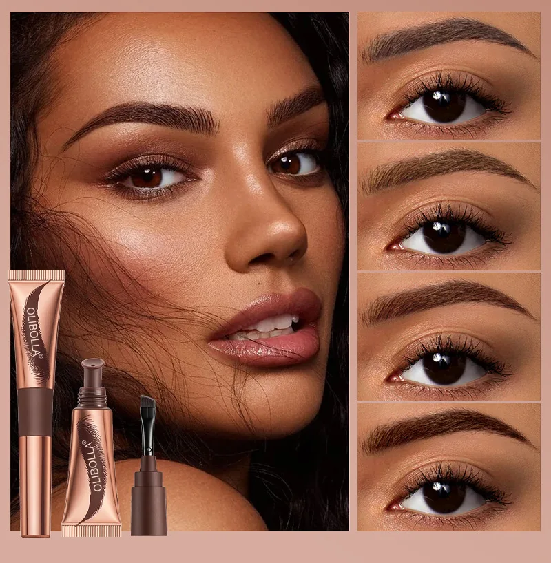 New Tearing Eyebrow Gel Makeup Semi-Permanent Waterproof Long Lasting Tattoo Tint Sweatproof Peel Off Dye Eyebrow Cream Cosmetic