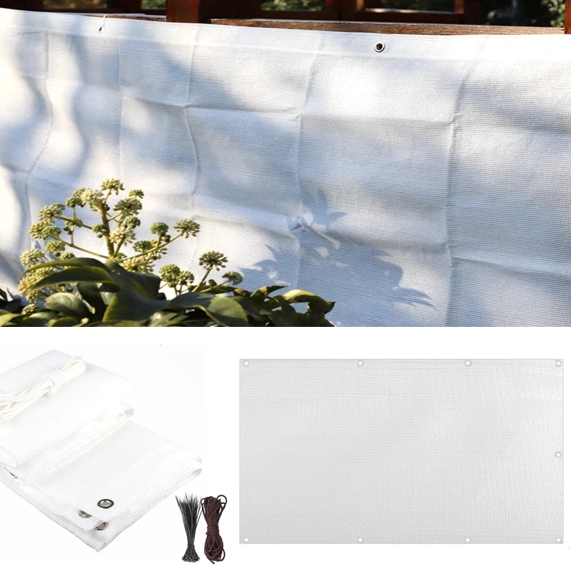 White Color Thicken Anti-UV HDPE Sunshade Net Balcony Safety Fence Netting Garden Shelter Awning Gazebo Terrace Sun Shade Cloth