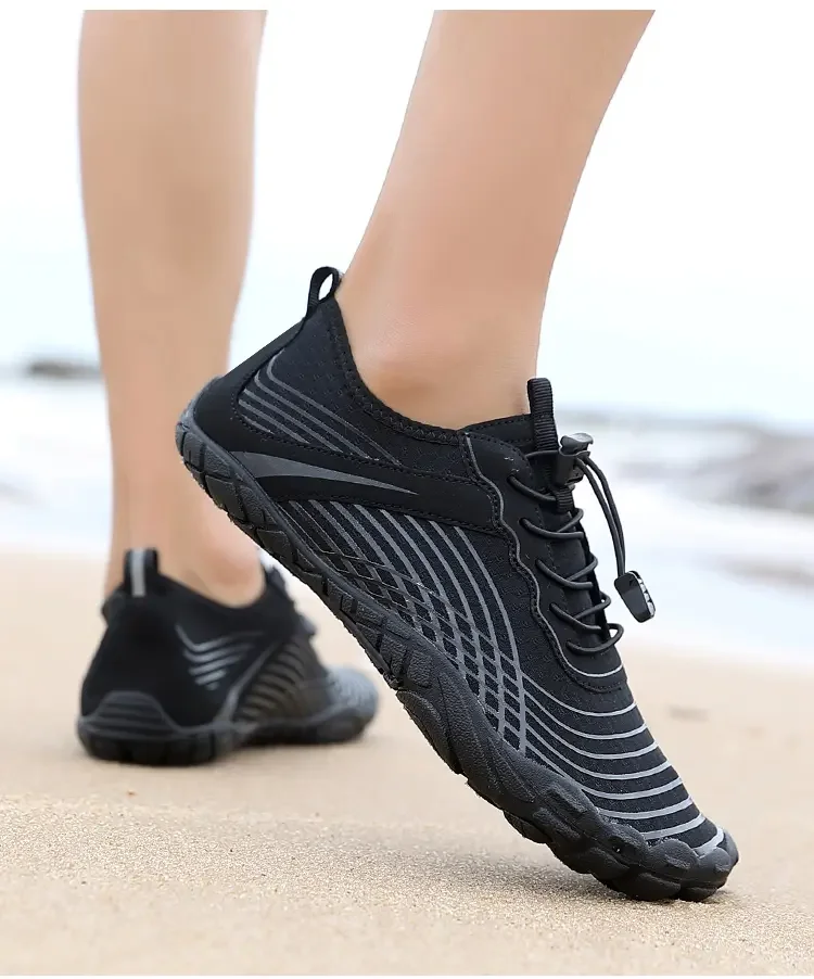 New Men's Summer Mesh Big Size Swimming Shoe Unisex Soft Sole Non Slip Five Finger Tracing Shoes Fitness Yoga Shoe Water Shoes