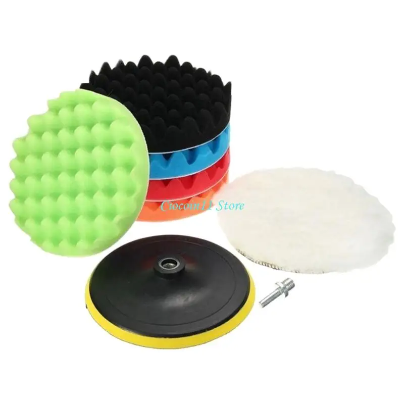 Y1UB 8Pcs Car Polishing Sponges 7Inch Size for Efficient Auto Waxing and Buffing