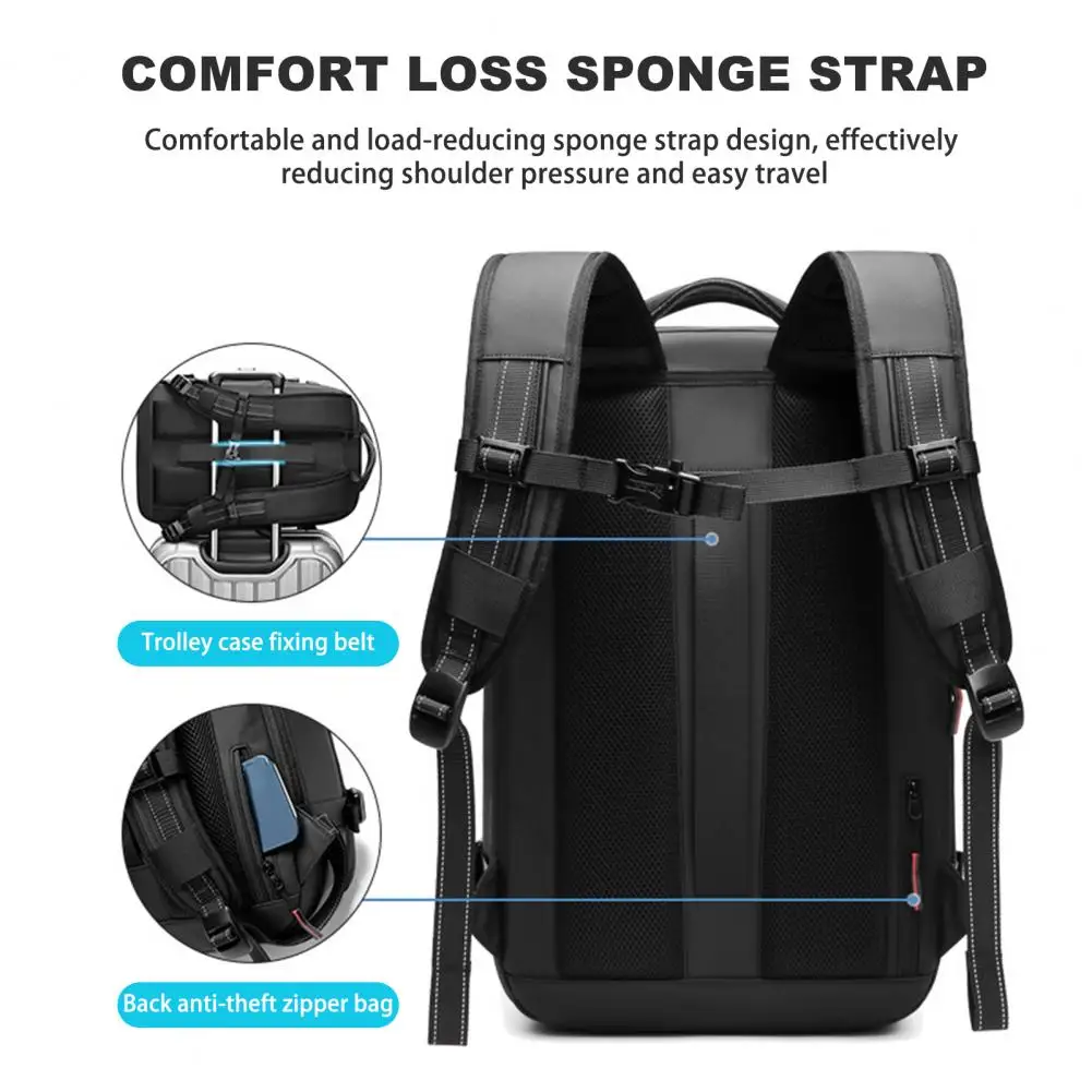 Expandable Capacity Backpack 60l Waterproof Oxford Cloth Vacuum Travel Backpack with Wet Dry Separation for Outdoor Cycling