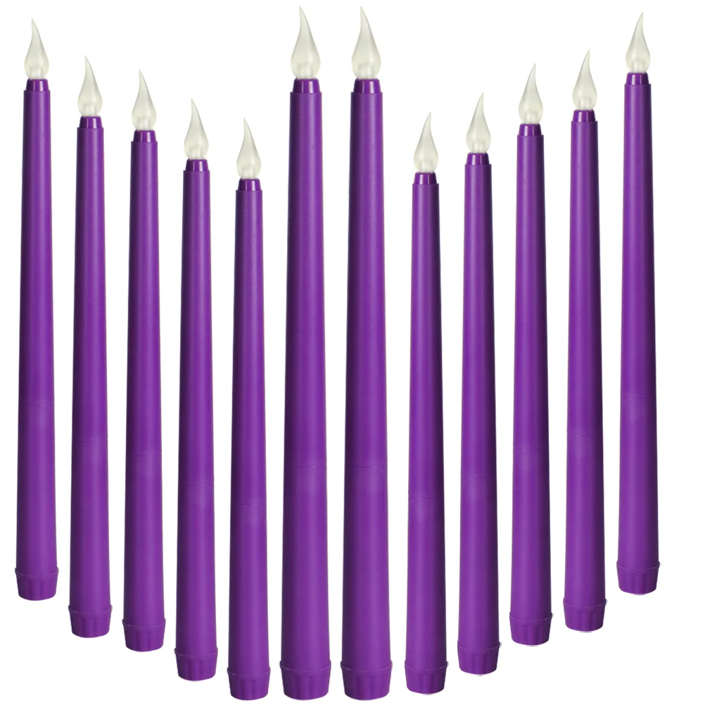 Colored Lights Holiday LED Candles Taper Halloween Flameless Operated Pillar