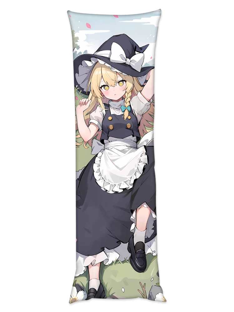 Anime Girl Kirisame Marisa Cosplay 2WAY Hugging Body Dakimakura Pillow Case Double-sided Cushion Cover