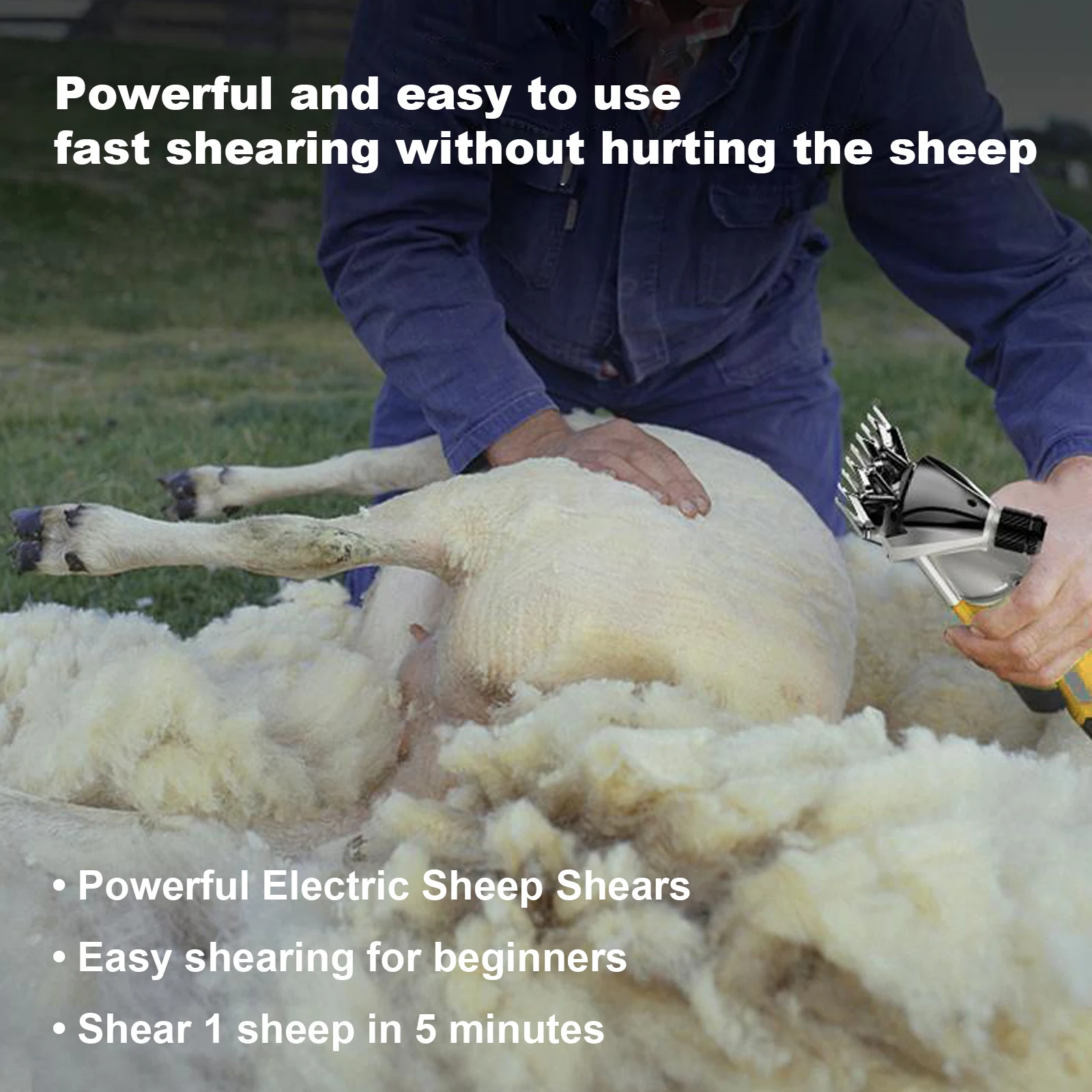 900W Electric Sheep Goat Shearing Machine 6 Gears Adjustable Speed Electric Wool Scissor Trimmer Tool for Sheep Goats