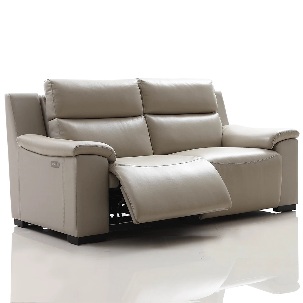 

Living Room Genuine Leather Recliner Set, Electric Recliner Sofa for Old People, Leisure Sofa Recliner