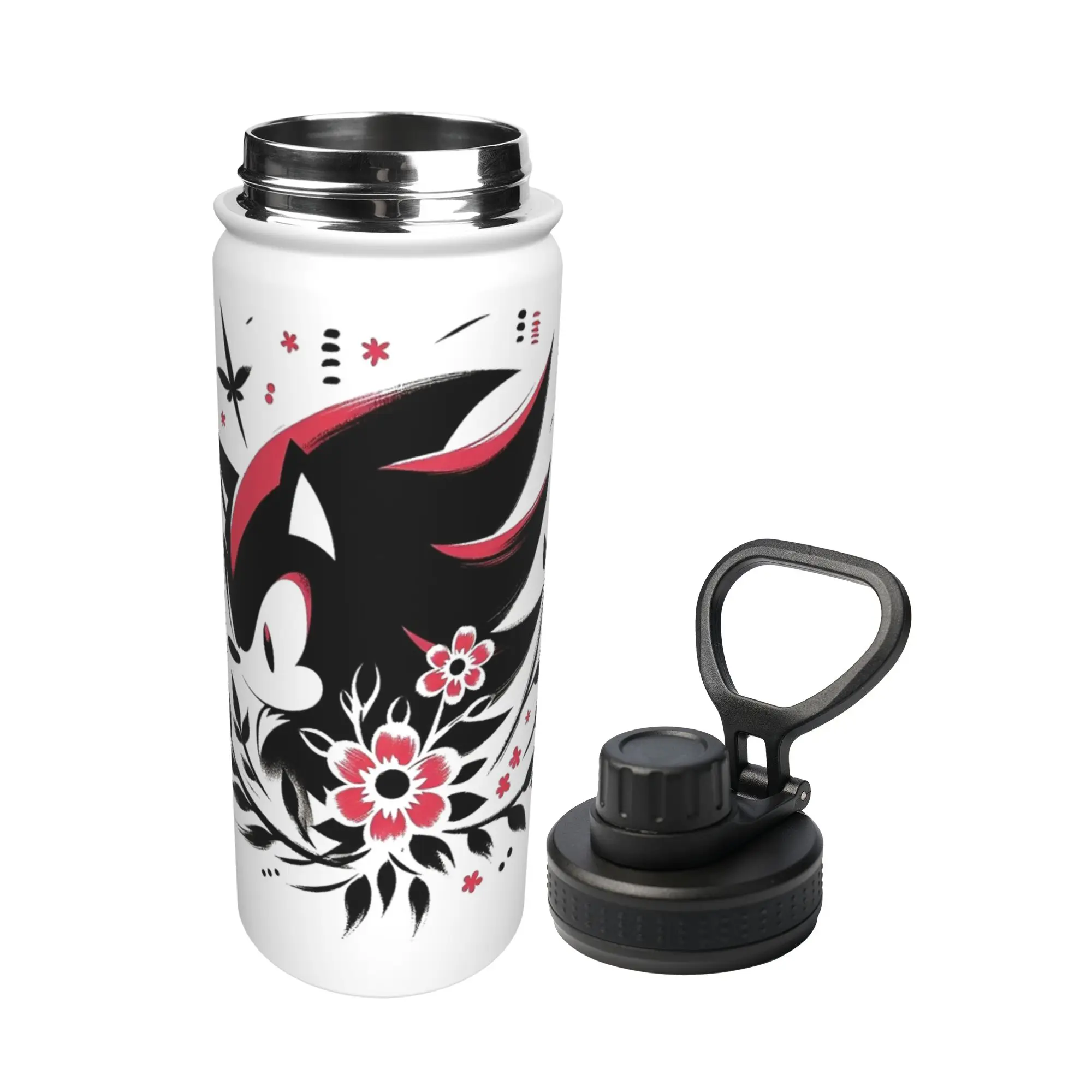 Shadow The Hedgehogs 18OZ Sports Insulated Kettle Coffee Cups Vacuum Flask Outdoor Mug Hot Cold Drink view 2