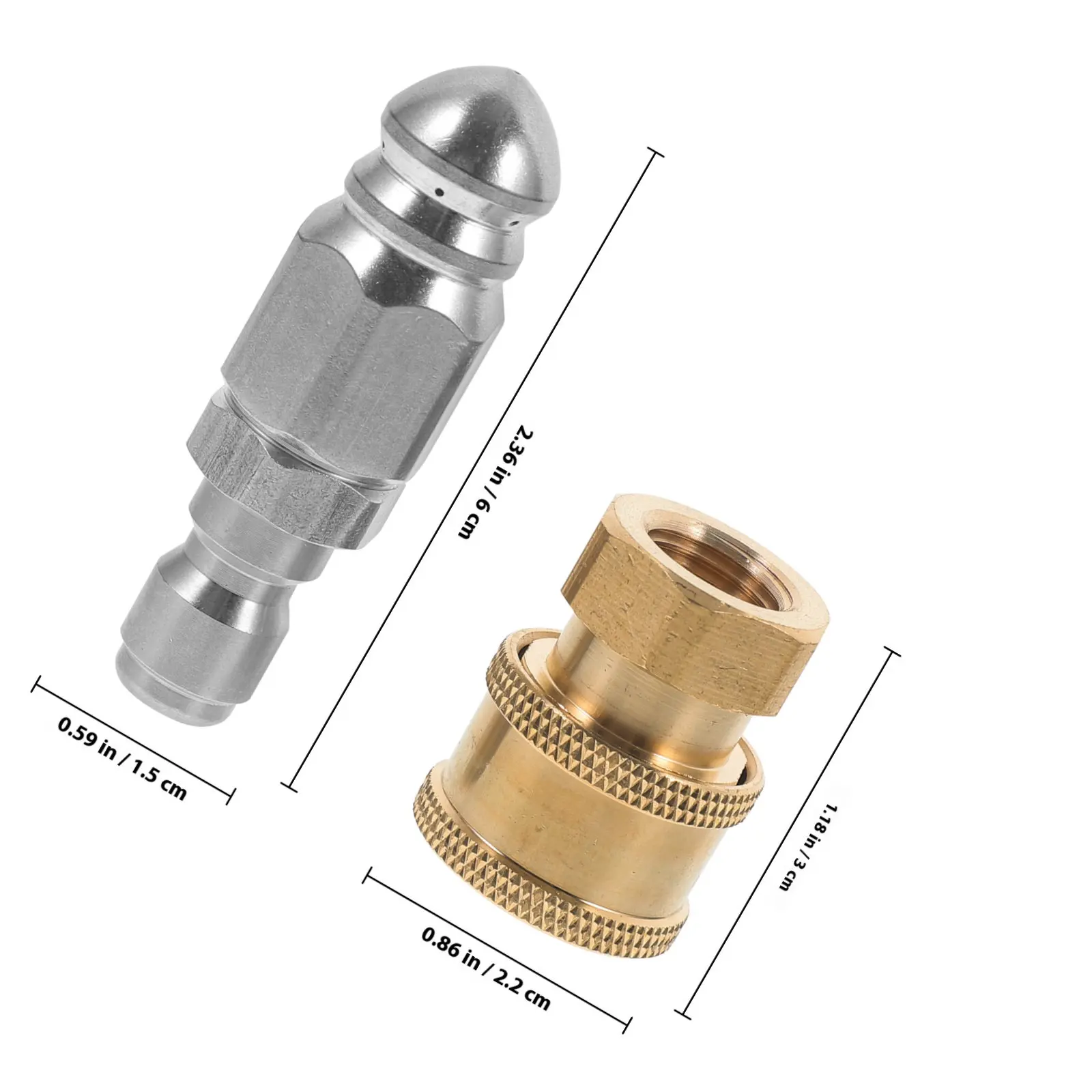 Conjunto de Bico de Alta Pressão Durável para Mangueira de Jardim, Bico Ajustável com Conexão Rápida, Acessório para Jardim