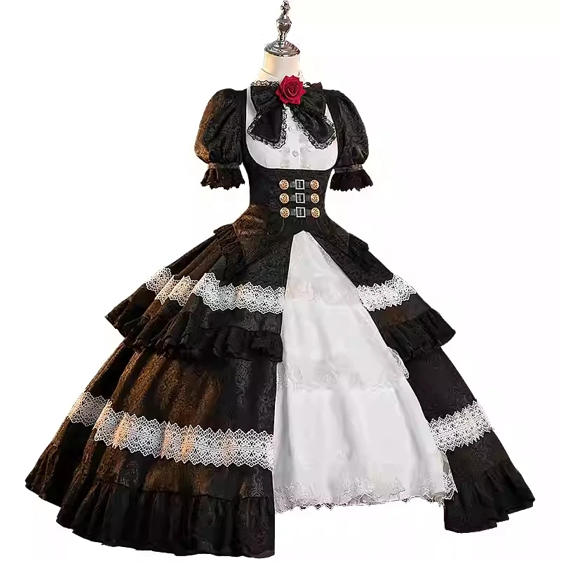 Mooyiyi kostum Cosplay Kurumi cos Tokisaki baru kostum Cosplay Halloween lolita pakaian gaya Barat gaun seksi S-XL buruk cantik