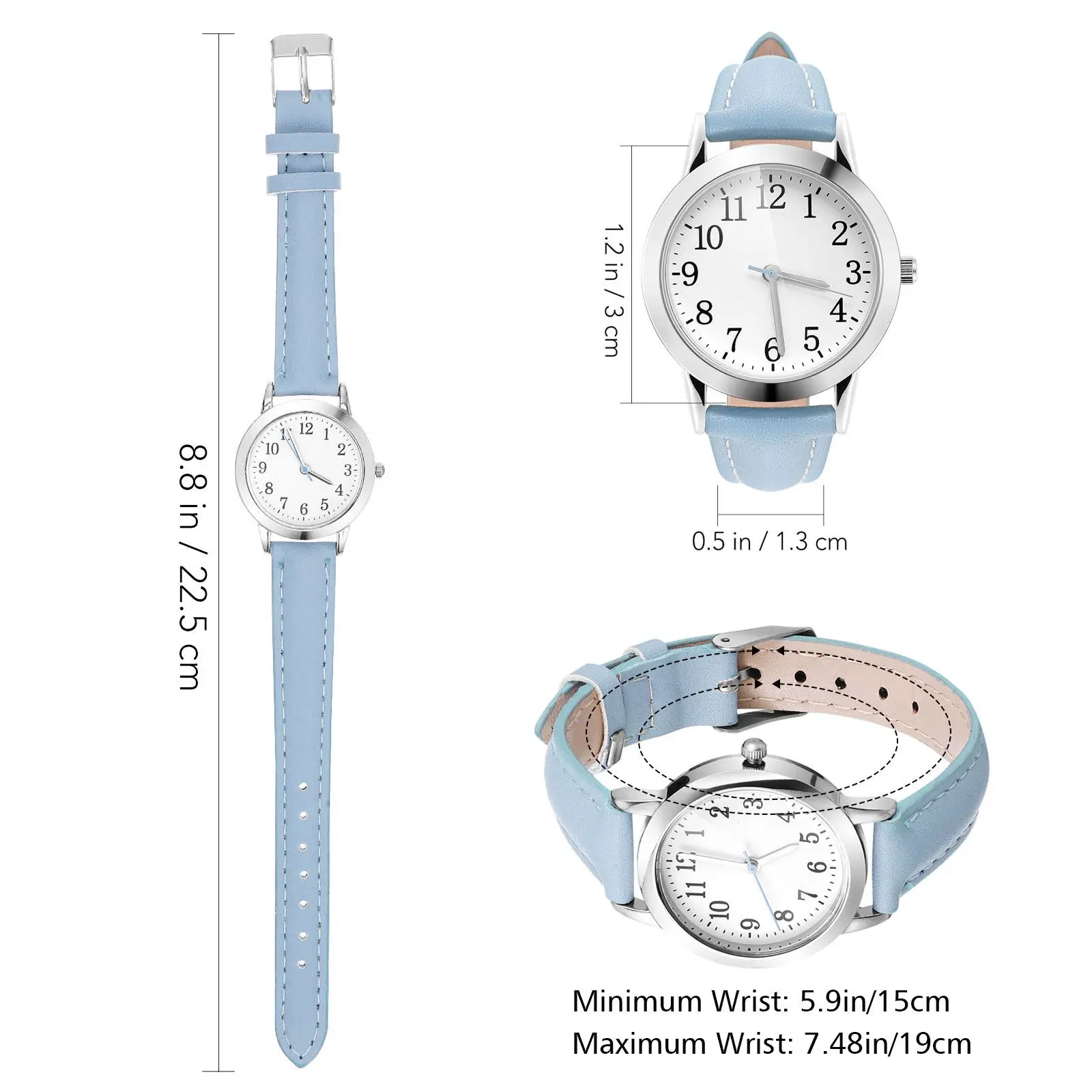 

Водонепроницаемые женские часы с ремешком из искусственной кожи, кварцевые, повседневные, простые наручные часы для ежедневного ношения, часы для медсестер, женские водонепроницаемые часы