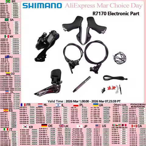 Shimano 105 R7170 Electronic Part Groupset FD R7150 2x12s RD-R7150 Battery DN300 Road Bicycle Di2 R7170 L05A K05S Small Set