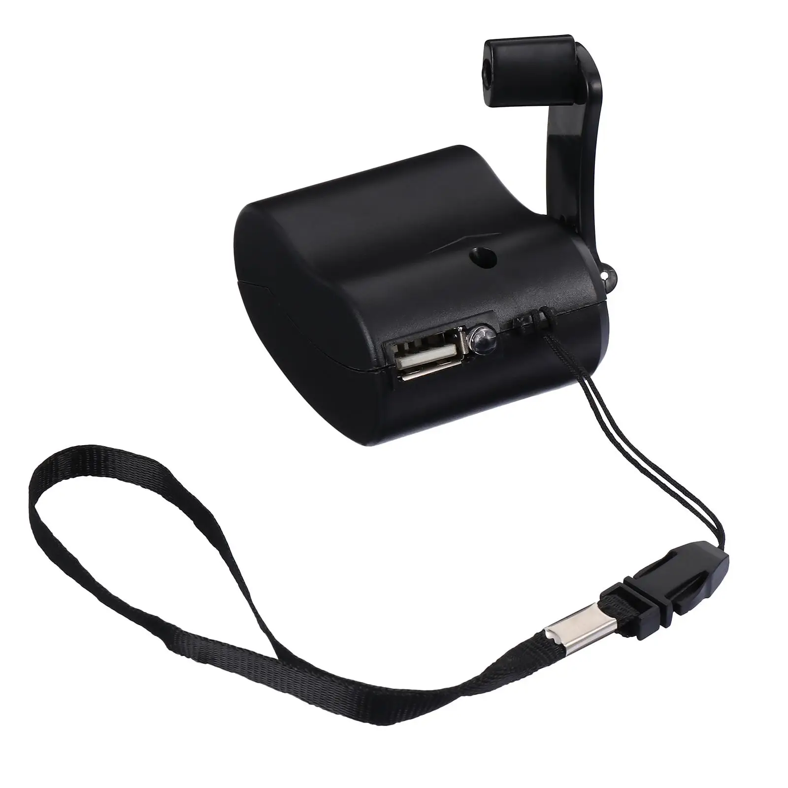 

Hand Crank Generator USB for Phones Black Emergency Power Bank Outdoor Camping Hiking Dynamo Manual Charging Device