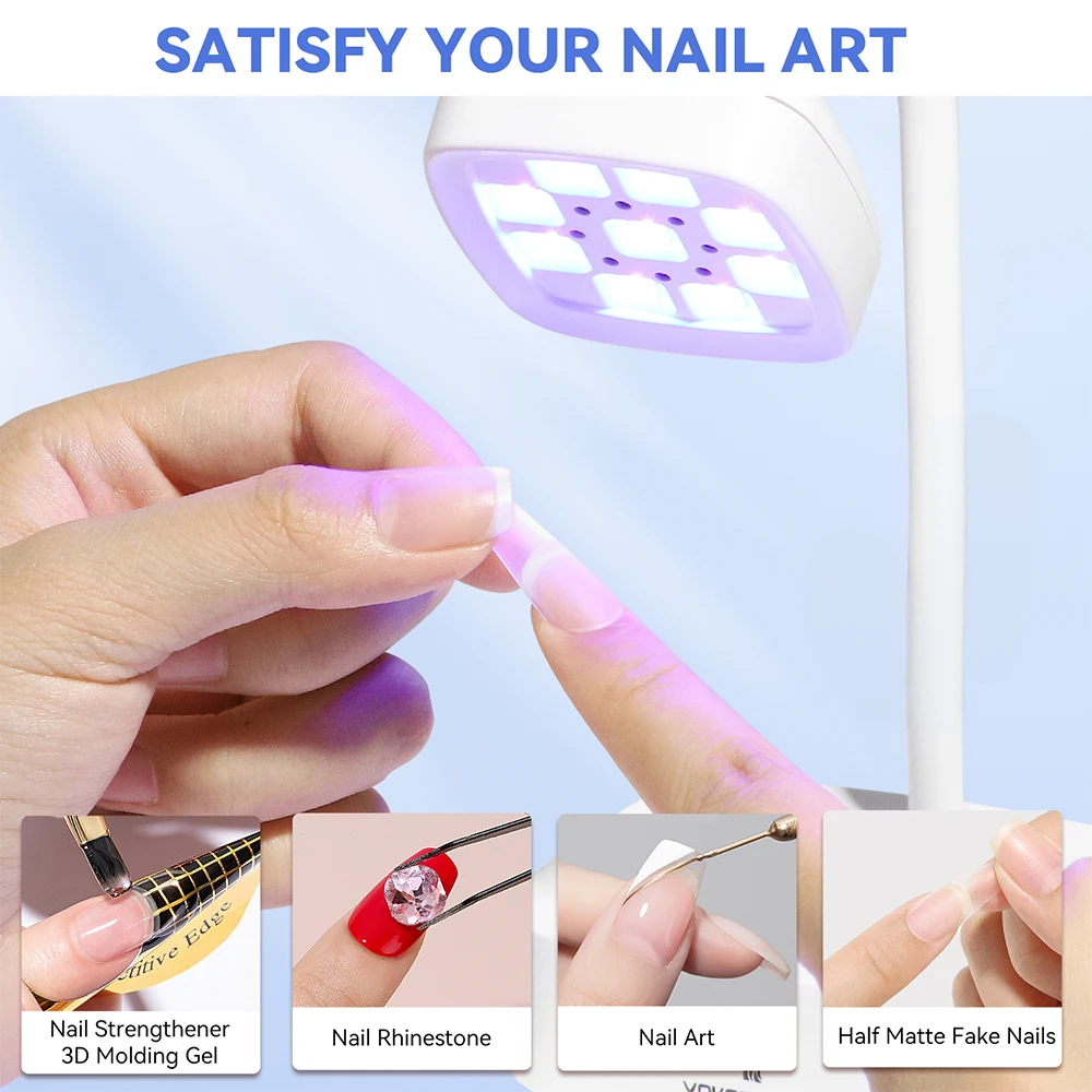 Mini lámpara LED UV para uñas, recargable, inalámbrica, con 2 temporizadores de ajuste y pantalla LCD, para salón de uñas, uso doméstico DIY