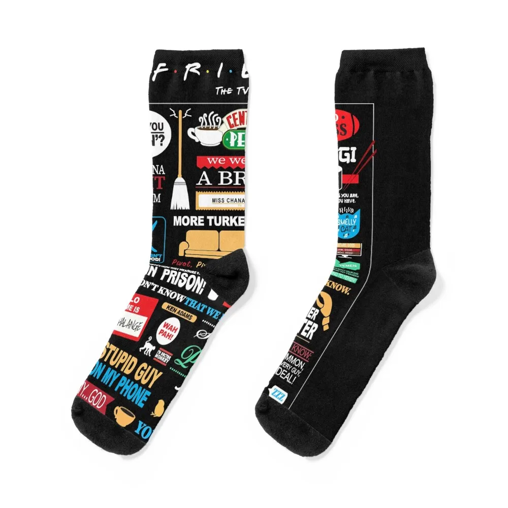 

Friends Quotes Classic T-Shirt.png Socks summer happy japanese fashion gift Man Socks Women's
