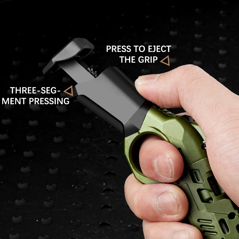 1Pc Nylon Spray Gun Fired Ejected Soft  Pistol  Spinner Multi Playability Decompression Ratchet Flip Push Slider Toy