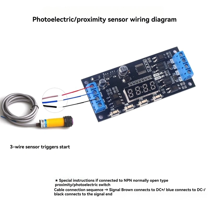 MOS LED Digital Time Delay Relay Trigger DC 12V 24V Dual Way High Power Switch Circuit Board Timing Control Module