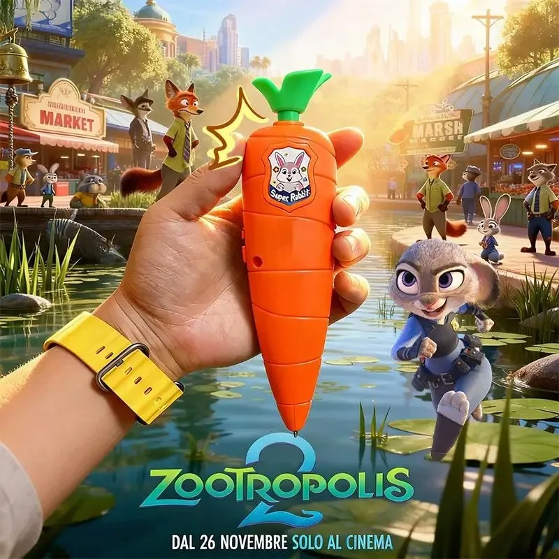 Stylo enregistreur vocal Zootopia Carotte, 1 à 10 pièces, stylo à bille de dessin animé pour enfants, qui peut être enregistré, stylos créatifs multifonctionnels, cadeau…!