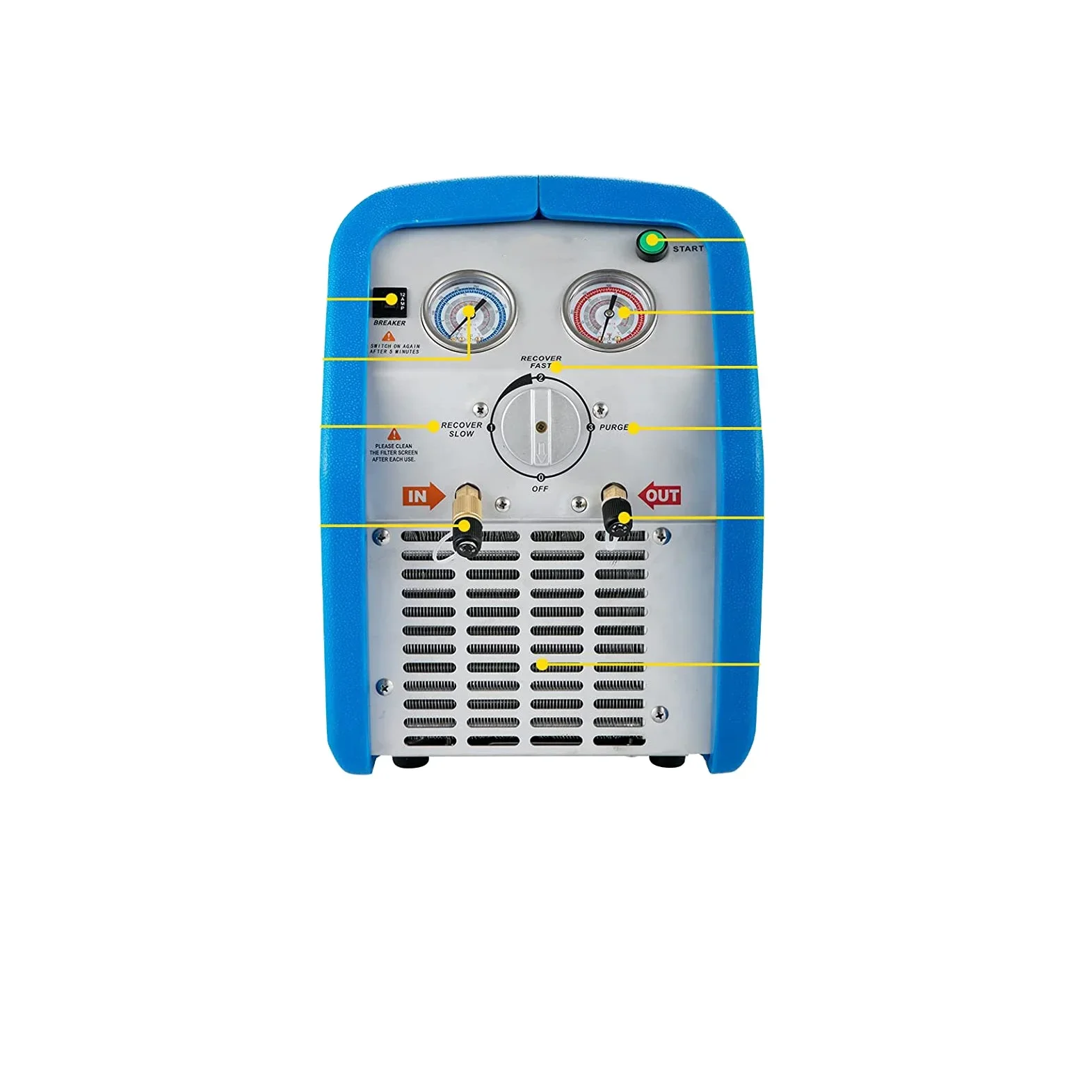 Factory Value Portable Mini Dual Cylinder 1    Refrigerant Recovery Unit or Refrigerant R134a Recovery Machine R134a R410A  R22