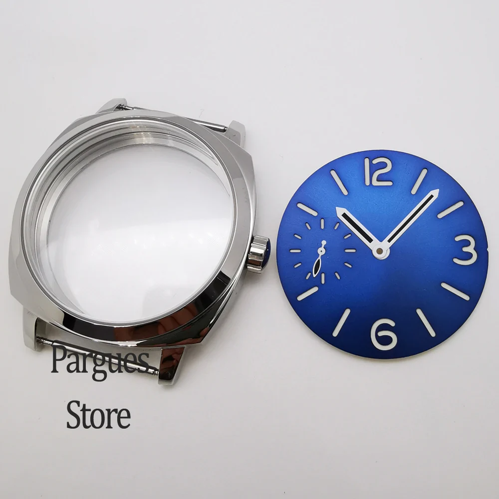 Pargues 42mm Polished Case Dial Hands Fit ETA6497 ST3600 Manual Winding Movement