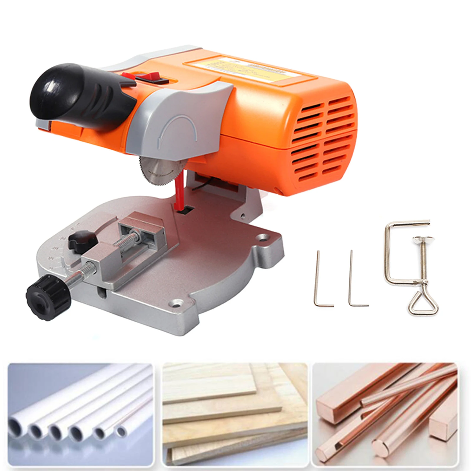 Mini Benchtop Cut-off Saw 0-45°  Micro Cutting Machine Table DIY Tool for Metal Wood Plastic Cutting